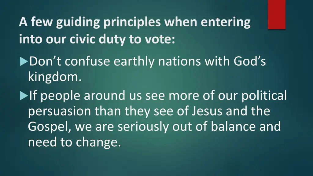 a few guiding principles when entering into