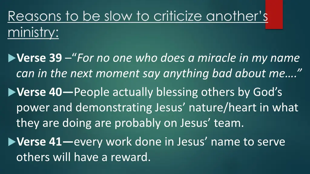 reasons to be slow to criticize another s ministry 2