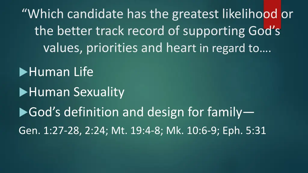 which candidate has the greatest likelihood 2