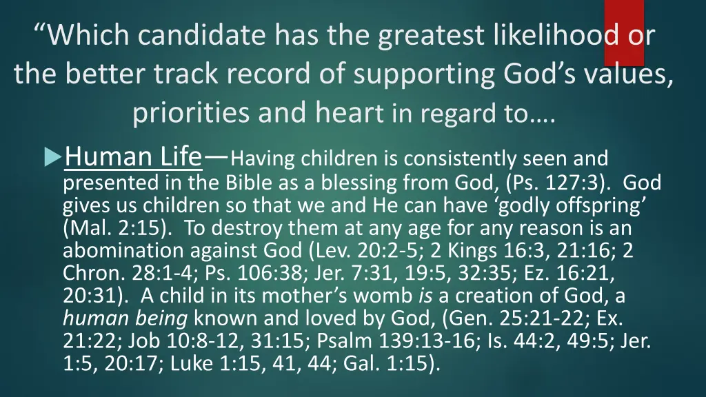which candidate has the greatest likelihood