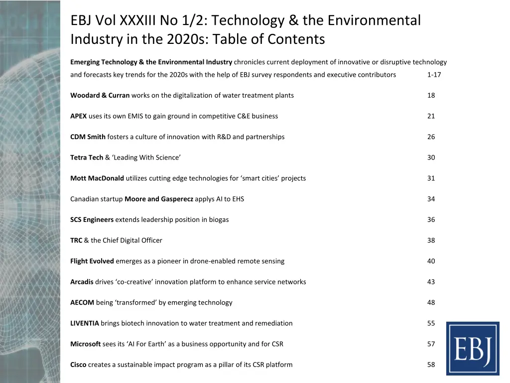 ebj vol xxxiii no 1 2 technology