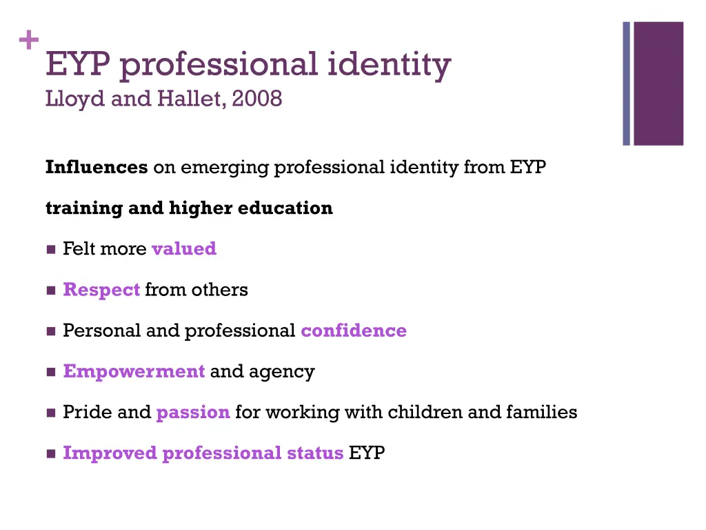eyp professional identity lloyd and hallet 2008