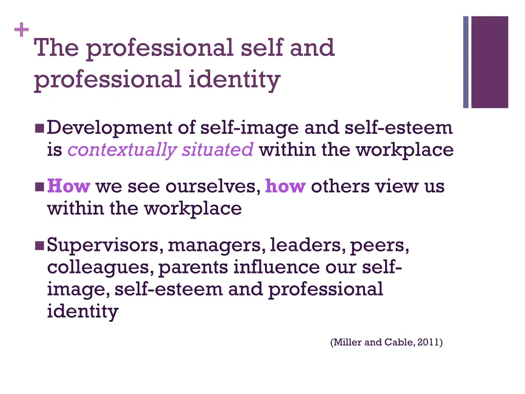 the professional self and professional identity