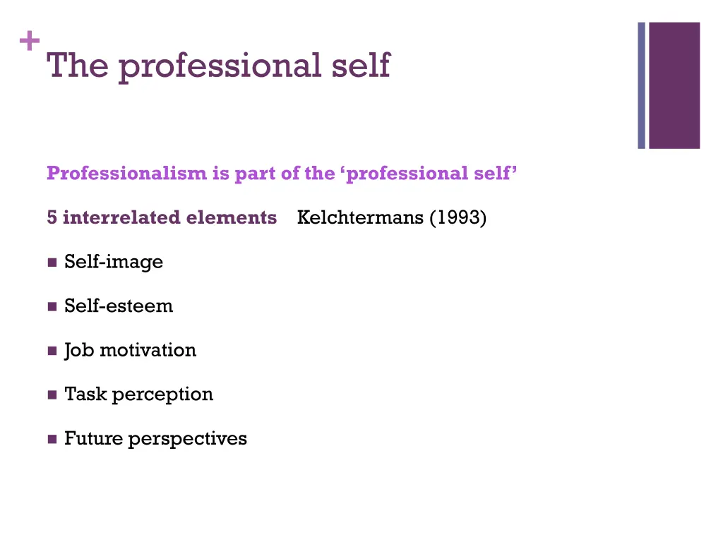 the professional self