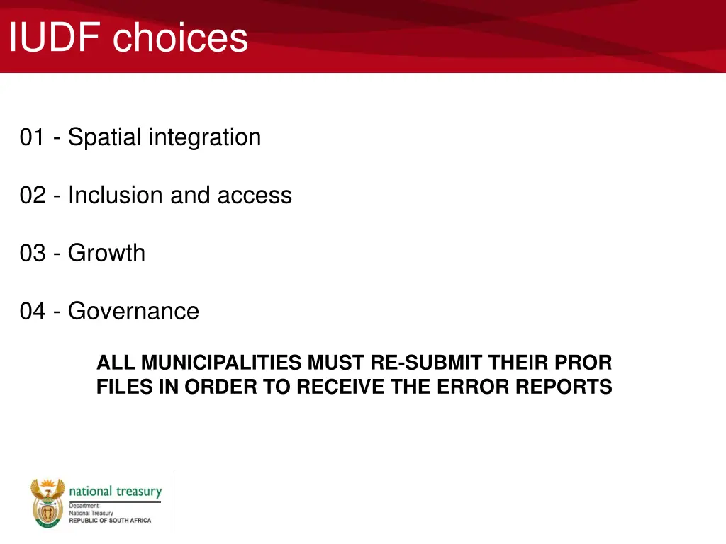 iudf choices