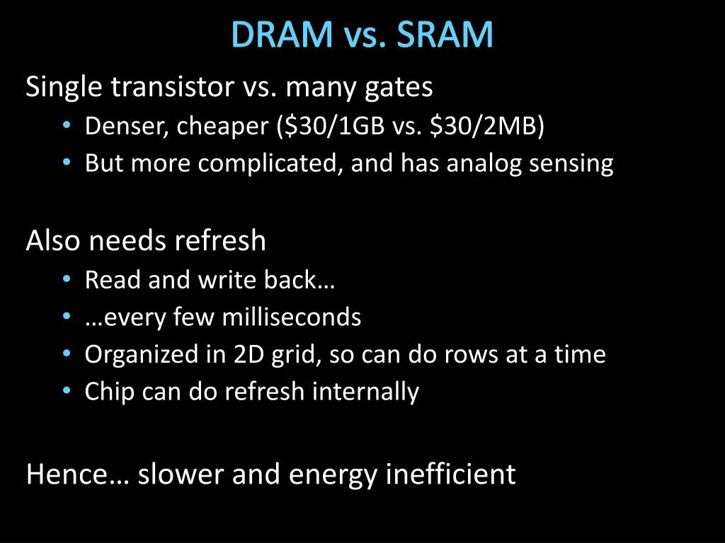 dram vs sram