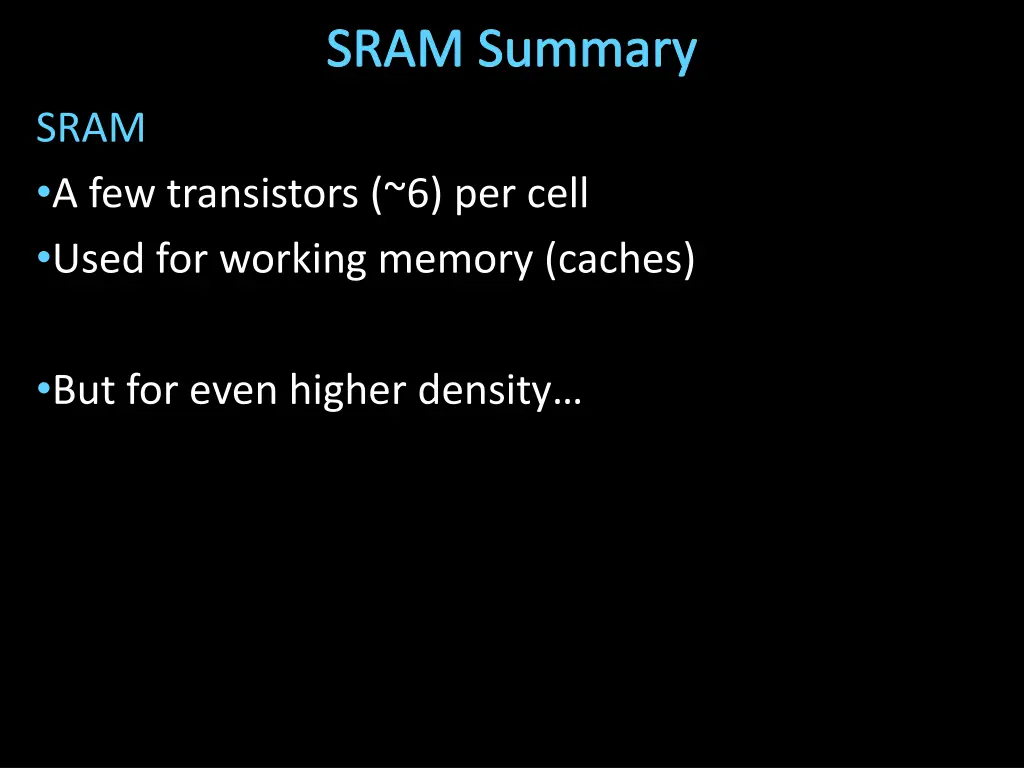 sram summary