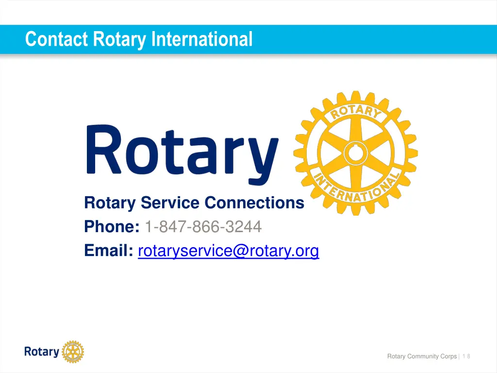 contact rotary international
