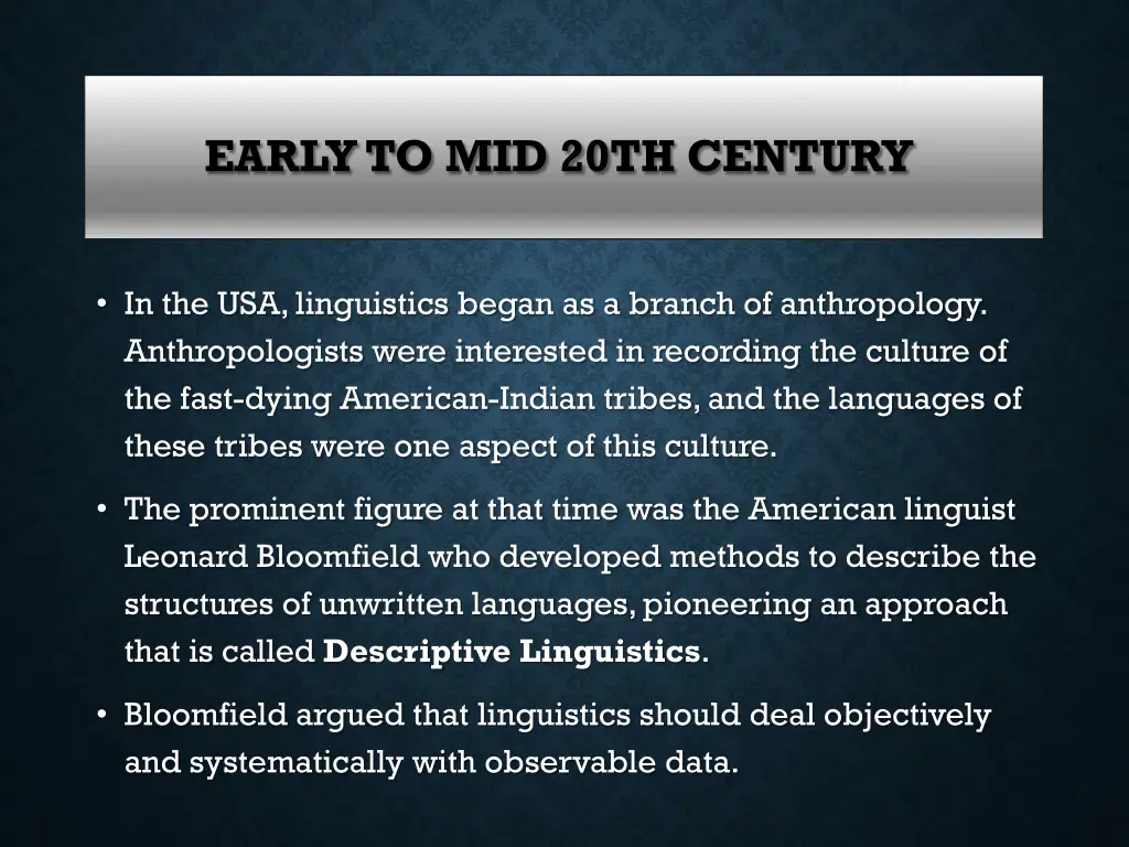 early to mid 20th century 1