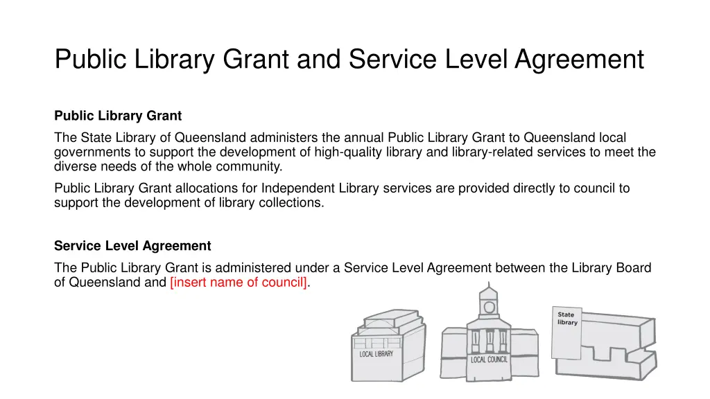 public library grant and service level agreement