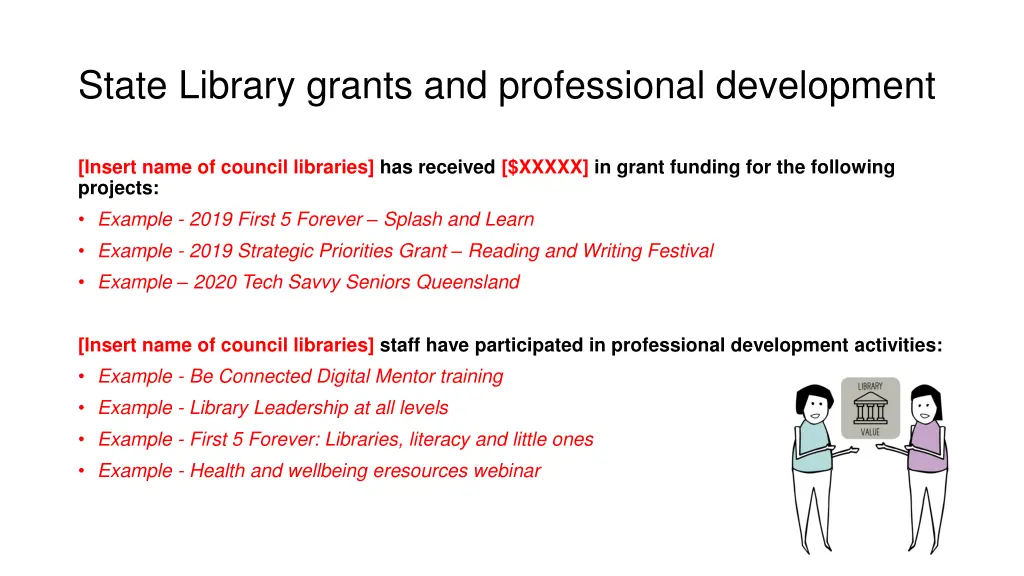 state library grants and professional development