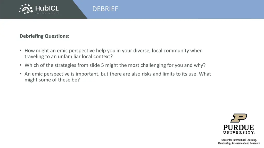 debrief