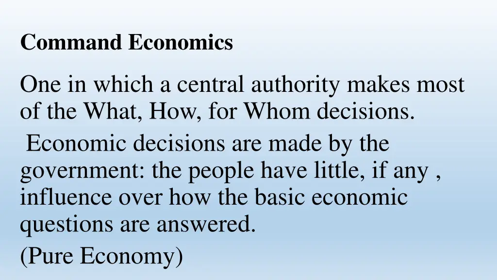 command economics