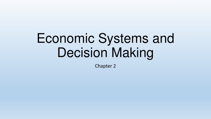 economic systems and decision making