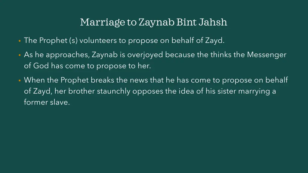 marriage to zaynab bintjahsh 1