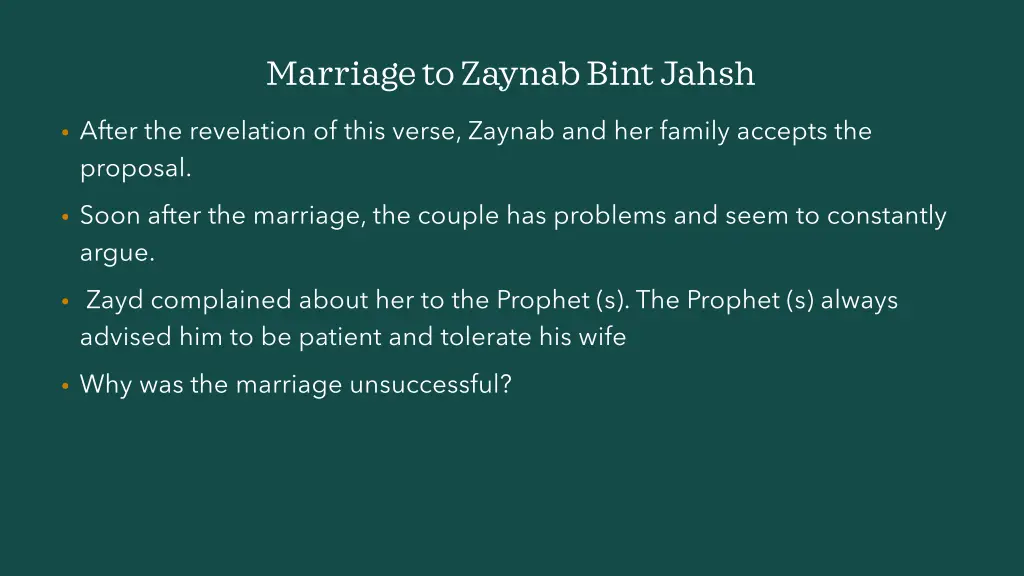 marriage to zaynab bintjahsh 3