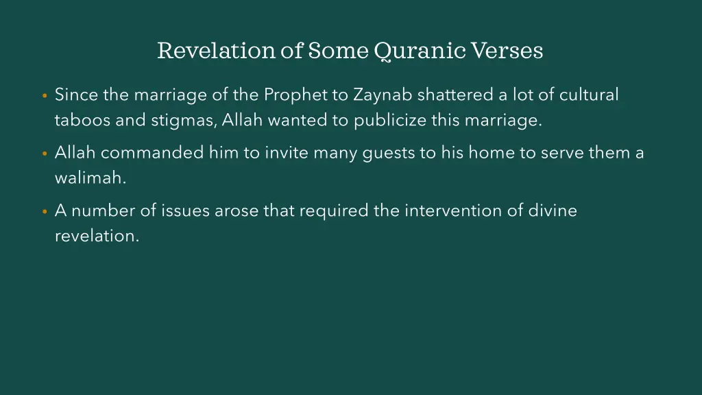 revelation of some quranic verses