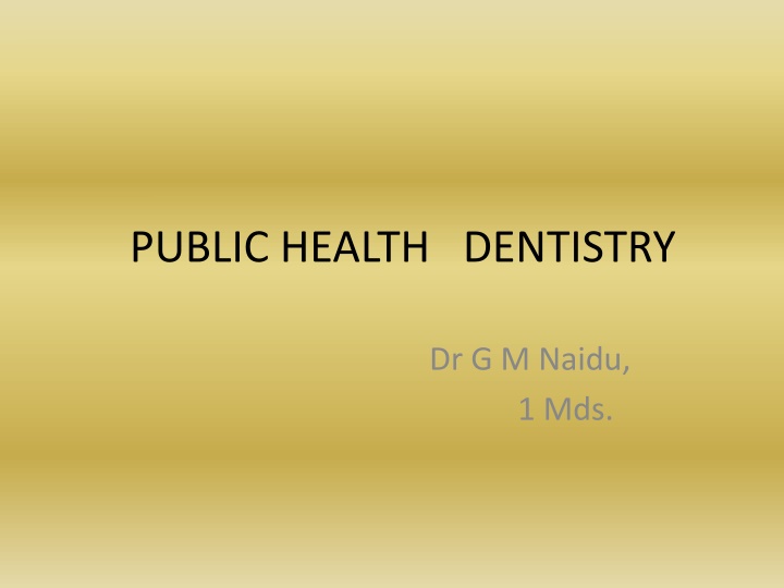 public health dentistry