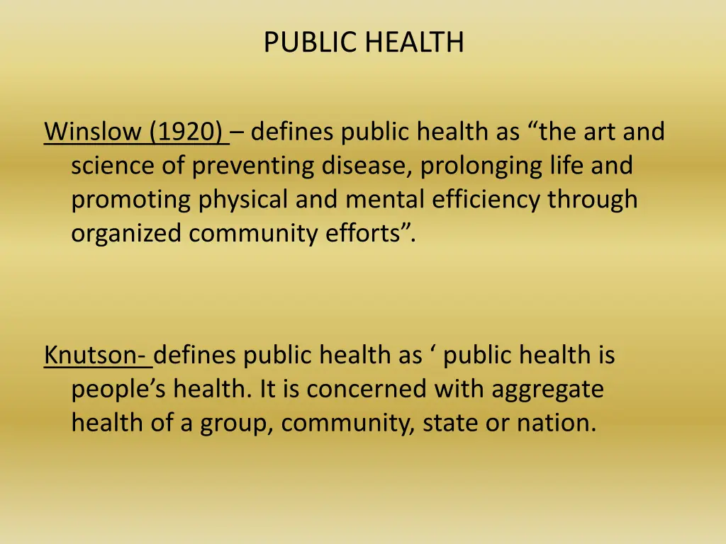 public health