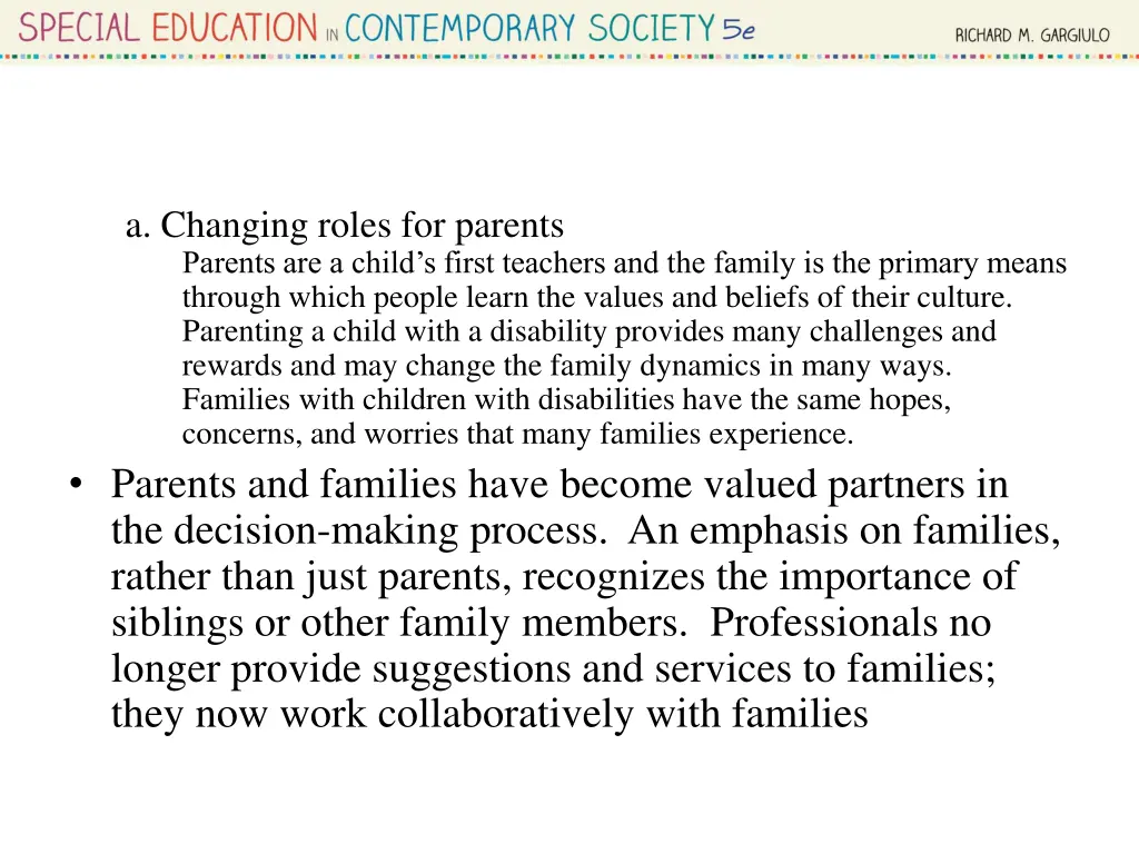 a changing roles for parents parents are a child