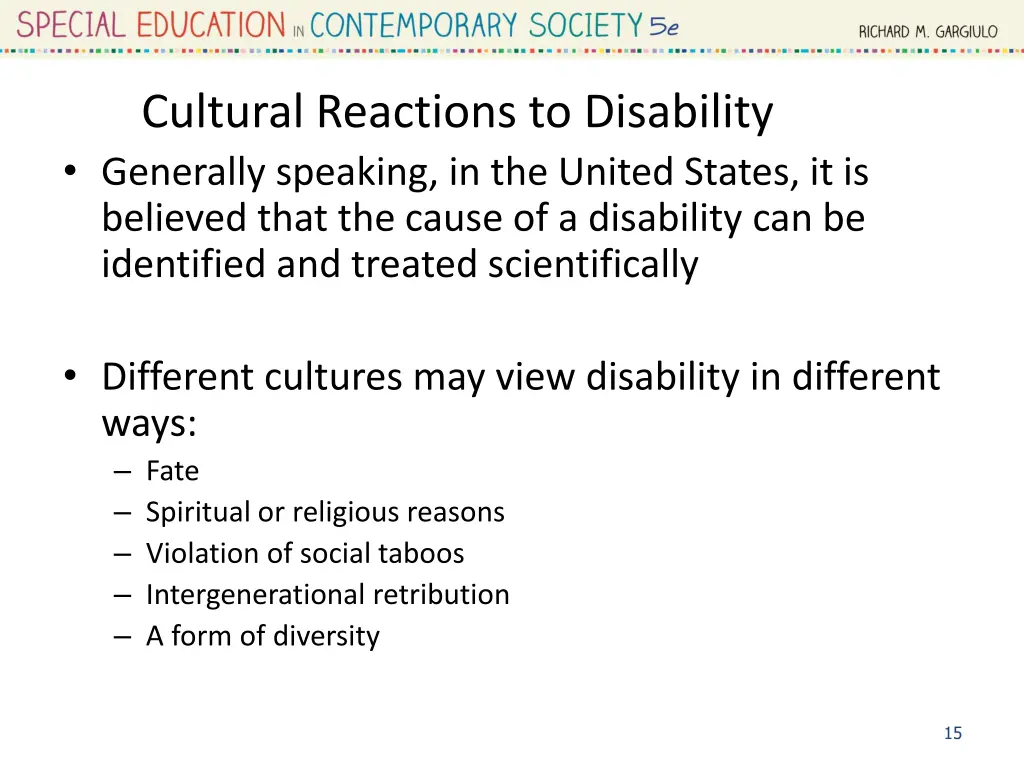 cultural reactions to disability generally