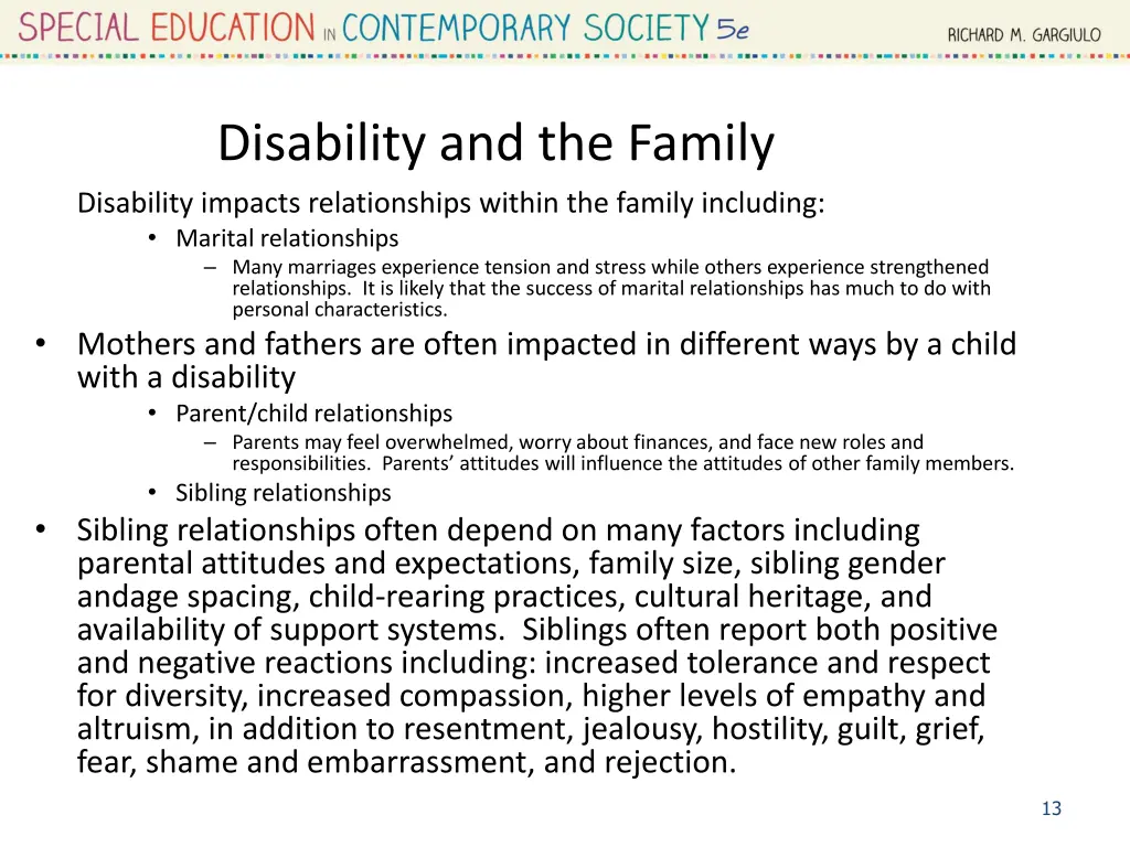 disability and the family disability impacts