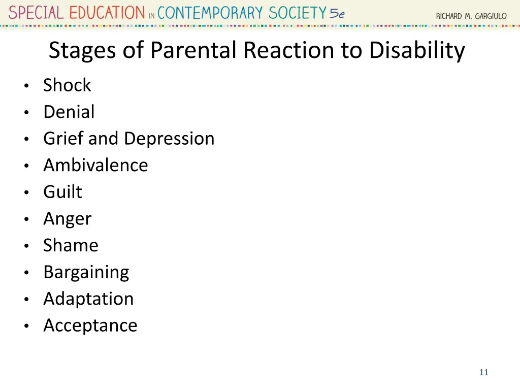 stages of parental reaction to disability
