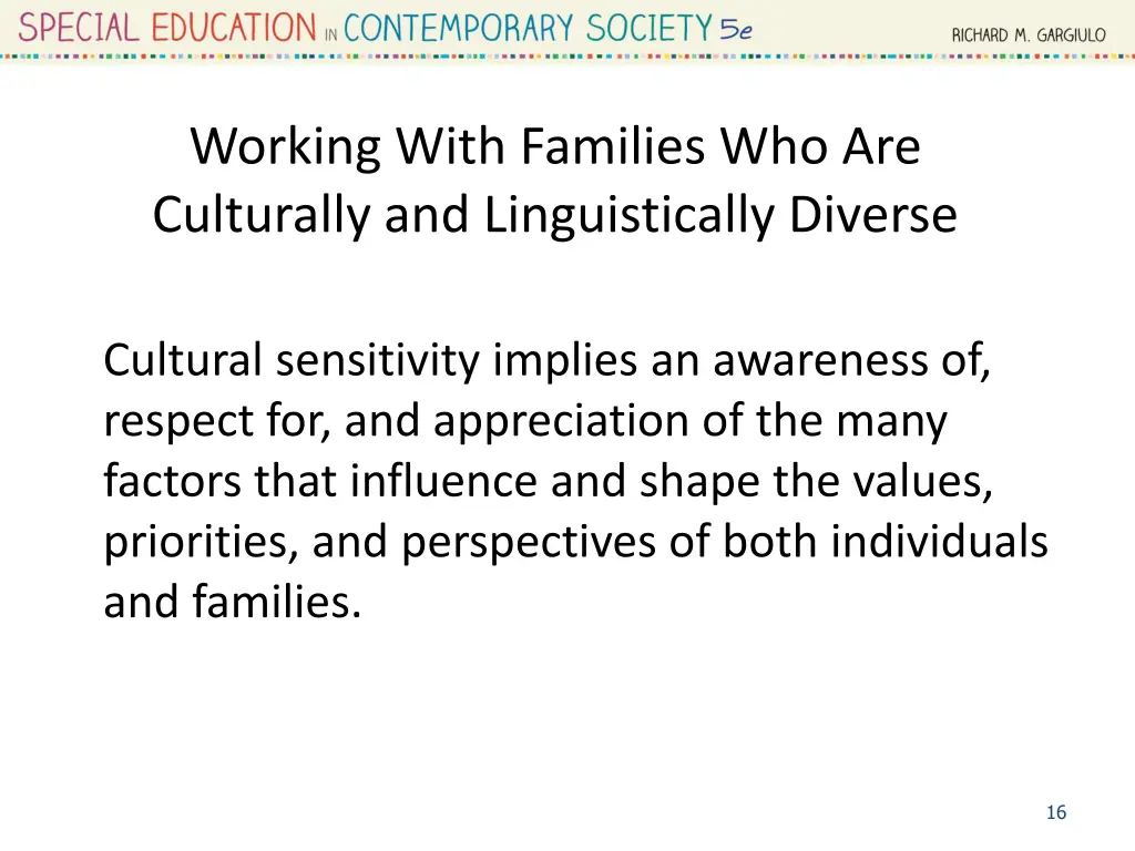 working with families who are culturally