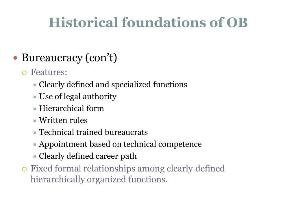 historical foundations of ob 4