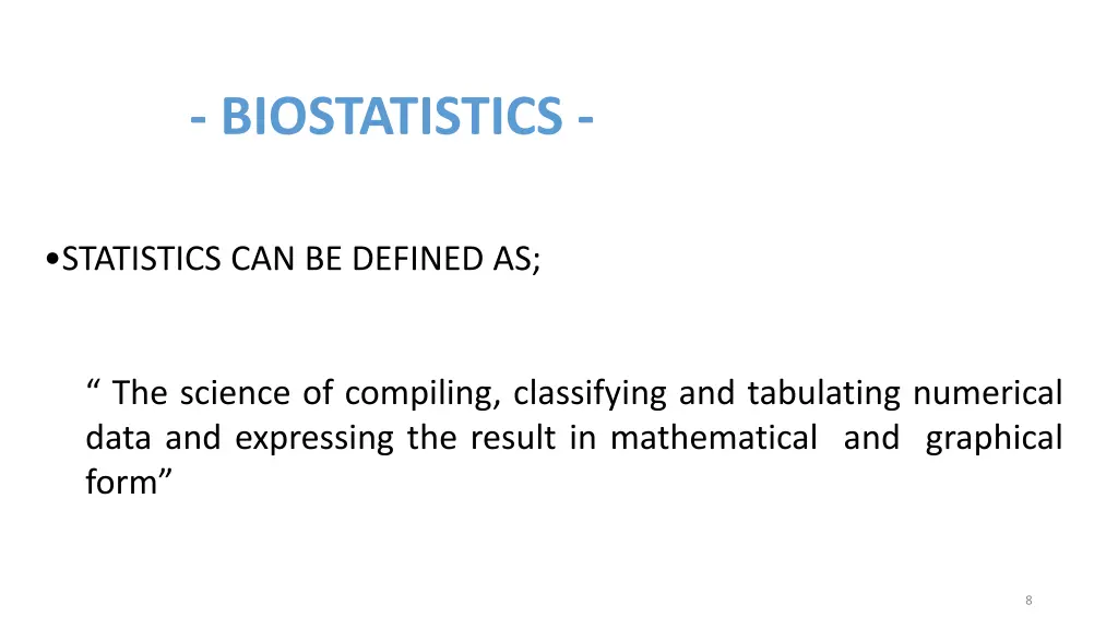 biostatistics