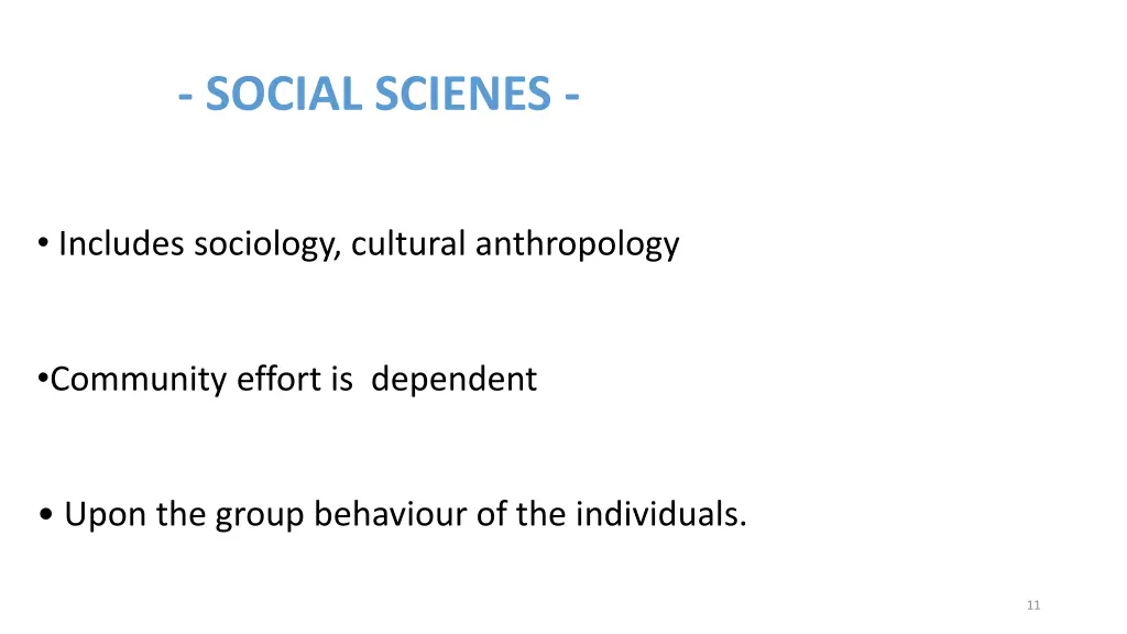 social scienes