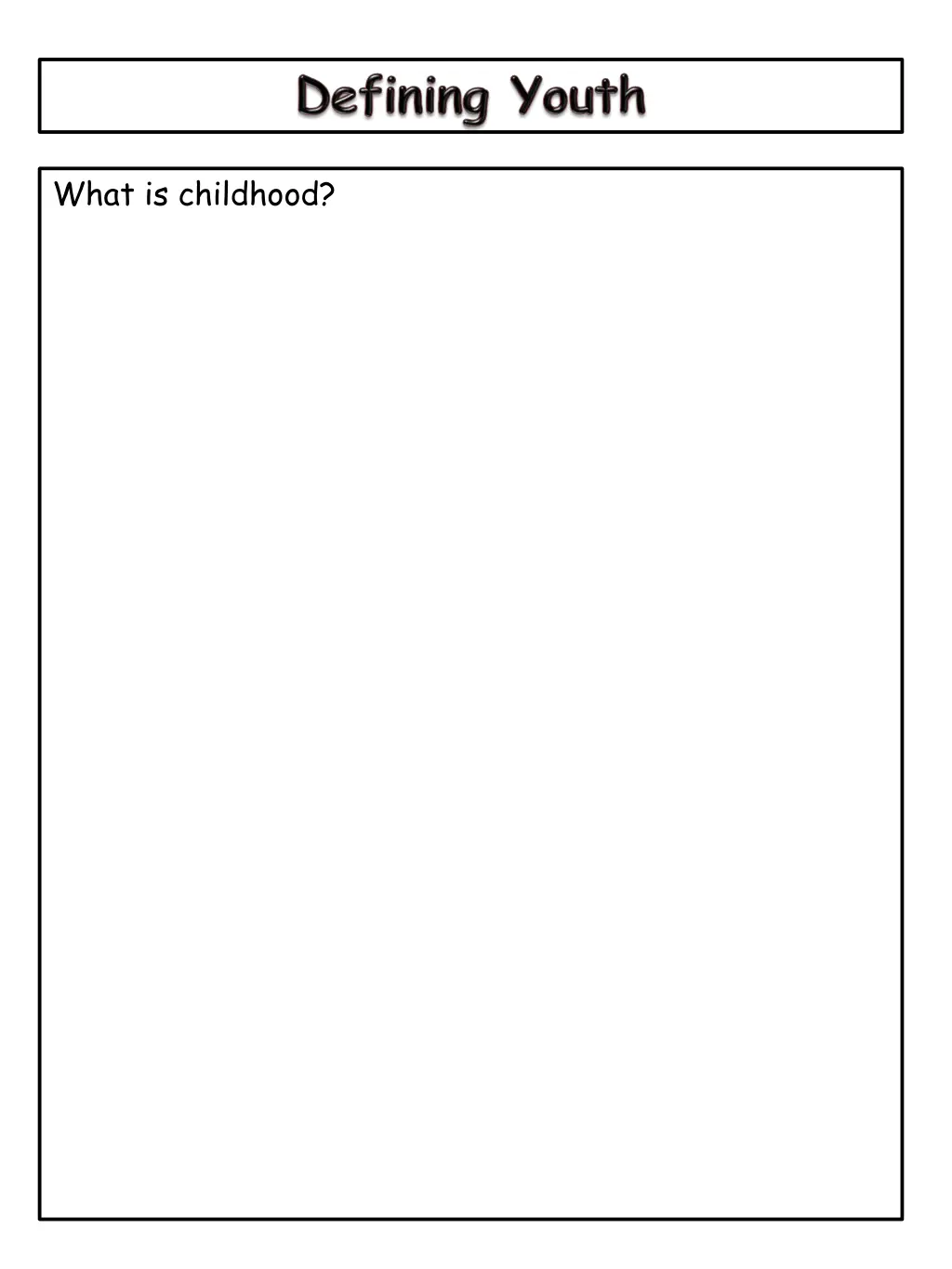what is childhood