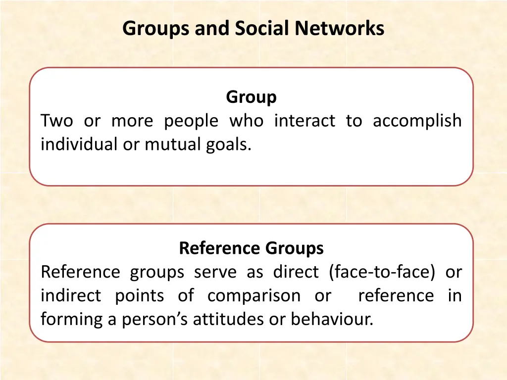 groups and social networks