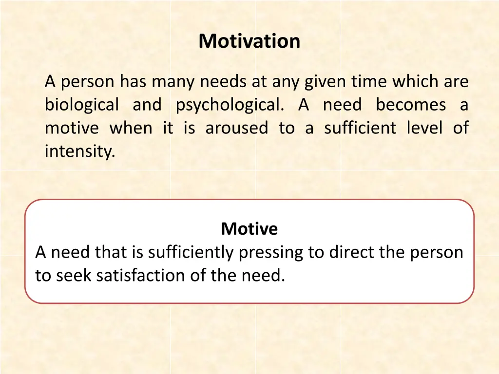 motivation