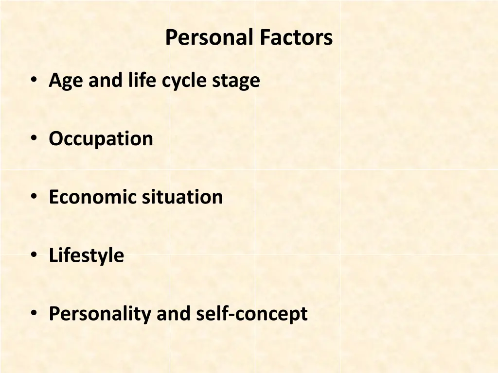 personal factors