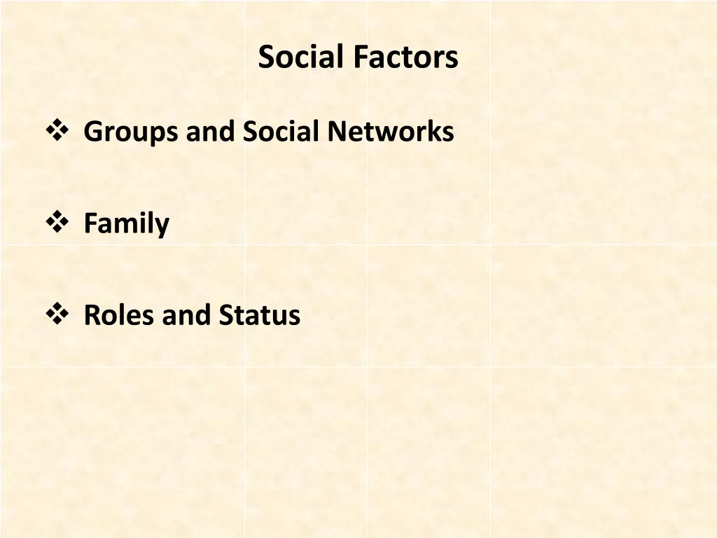 social factors