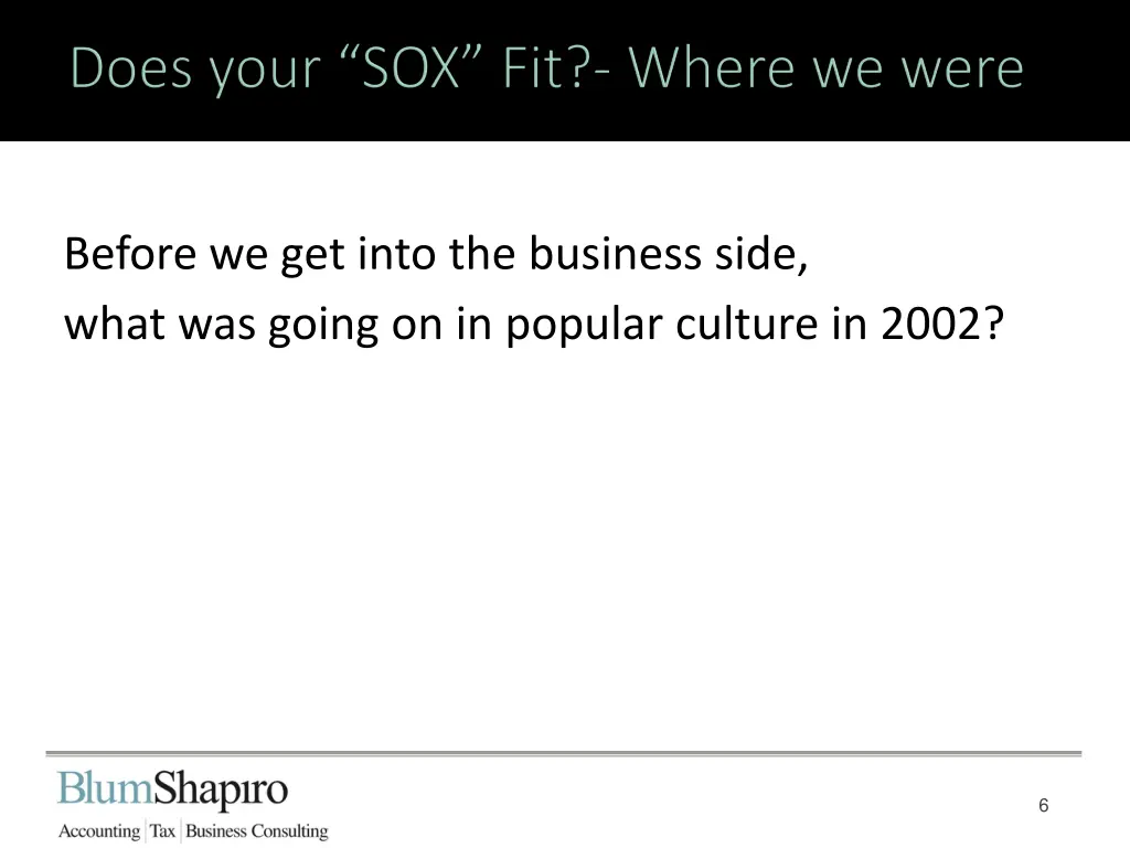 before we get into the business side what