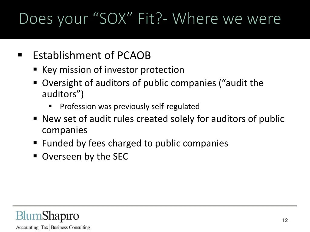 establishment of pcaob key mission of investor