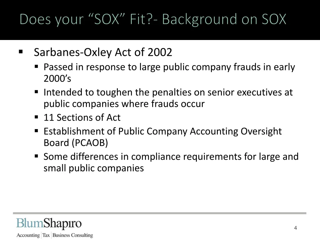 sarbanes oxley act of 2002 passed in response
