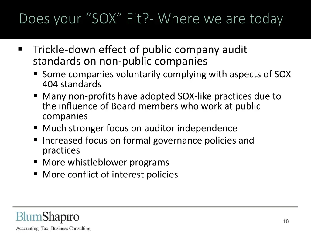 trickle down effect of public company audit