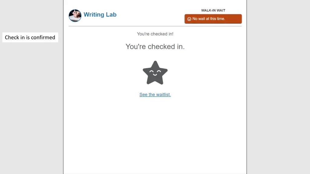 check in is confirmed 1
