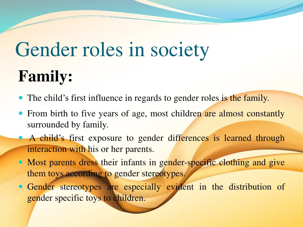 gender roles in society family