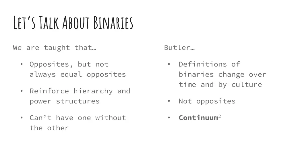 let s talk about binaries