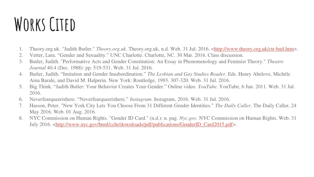works cited