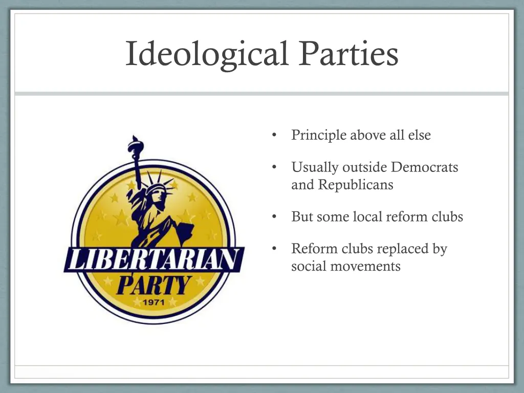 ideological parties