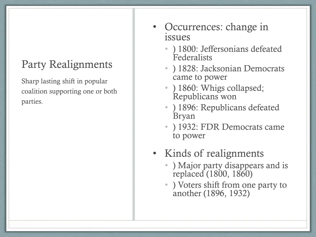 occurrences change in issues 1800 jeffersonians