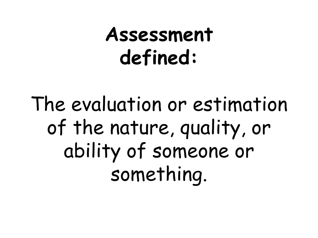 assessment defined