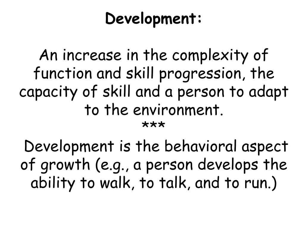 development
