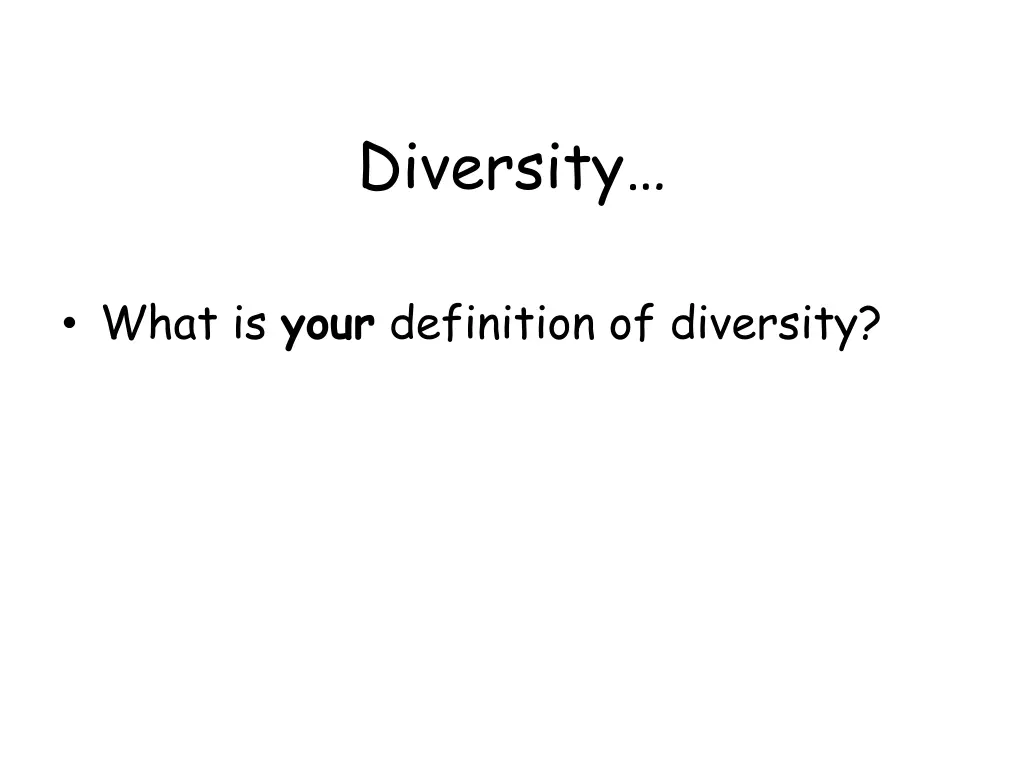 diversity