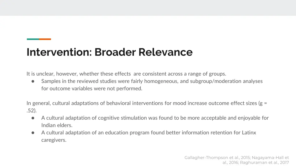 intervention broader relevance